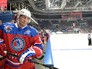 Президент России Владимир Путин принимает участие в матче Ночной хоккейной лиги Президент России Владимир Путин принимает участие в матче Ночной хоккейной лиги