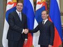 Председатель правительства РФ Дмитрий Медведев и премьер-министр Республики Сербия Александр Вучич во время встречи Председатель правительства РФ Дмитрий Медведев и премьер-министр Республики Сербия Александр Вучич во время встречи