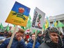 Сторонники партии "УКРОП" во время митинга в Киеве Сторонники партии "УКРОП" во время митинга в Киеве