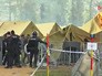 Пожар в лагере мигрантов Пожар в лагере мигрантов