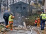 Полиция города Акрон, США, на месте падения самолёта Полиция города Акрон, США, на месте падения самолёта