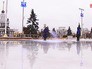 Подготовка ледового покрытия катка на ВДНХ в Москве Подготовка ледового покрытия катка на ВДНХ в Москве