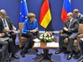 Канцлер Германии Ангела Меркель и президент России Владимир Путин Канцлер Германии Ангела Меркель и президент России Владимир Путин