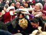 Разпродажа яиц в супермаркете на Украине Разпродажа яиц в супермаркете на Украине