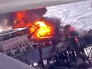 Пожар на нефтедобывающей платформе на Каспии Пожар на нефтедобывающей платформе на Каспии