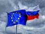 Флаги Евросоюза и России Флаги Евросоюза и России