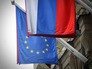 Флаги Евросоюза и России Флаги Евросоюза и России