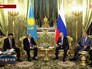 Президент России Владимир Путин и президент Казахстана Нурсултан Назарбаев во время встречи Президент России Владимир Путин и президент Казахстана Нурсултан Назарбаев во время встречи