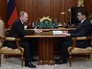 Президент России Владимир Путин и губернатор Московской области Андрей Воробьёв во время встречи в Кремле Президент России Владимир Путин и губернатор Московской области Андрей Воробьёв во время встречи в Кремле