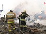 Пожарные на месте возгорания Пожарные на месте возгорания