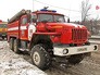 Пожарная машина на месте возгорания Пожарная машина на месте возгорания