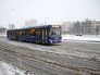Общественный транспорт во время снегопада Общественный транспорт во время снегопада