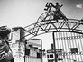 Советские солдаты снимают фашистский крест с ворот концлагеря Советские солдаты снимают фашистский крест с ворот концлагеря