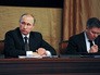 Президент России Владимир Путин и председатель Верховного суда РФ Вячеслав Лебедев на заседании коллегии ФСБ в Москве Президент России Владимир Путин и председатель Верховного суда РФ Вячеслав Лебедев на заседании коллегии ФСБ в Москве