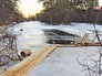 Полынья во льду на озере Полынья во льду на озере