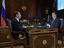 Председатель правительства РФ Дмитрий Медведев и губернатор Воронежской области Алексей Гордеев во время встречи Председатель правительства РФ Дмитрий Медведев и губернатор Воронежской области Алексей Гордеев во время встречи