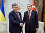 Turkish President Tayyip Erdogan and the President of Ukraine Petro Poroshenko at the official welcome ceremony
