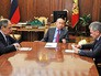 Президент России Владимир Путин, глава МИД России Сергей Лавров и министр обороны Сергей Шойгу Президент России Владимир Путин, глава МИД России Сергей Лавров и министр обороны Сергей Шойгу