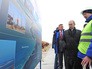 Президент России Владимир Путин во время осмотра района строительства Крымского моста Президент России Владимир Путин во время осмотра района строительства Крымского моста