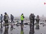 Работы на месте крушения пассажирского самолета Boeing-737-800 в аэропорту Ростова-на-Дону Работы на месте крушения пассажирского самолета Boeing-737-800 в аэропорту Ростова-на-Дону
