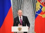 Президент России Владимир Путин на церемонии вручения в Кремле премии президента для молодых деятелей культуры Президент России Владимир Путин на церемонии вручения в Кремле премии президента для молодых деятелей культуры
