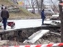 Крупный провал грунта в Ульяновске Крупный провал грунта в Ульяновске