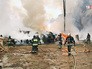 Пожарные на месте возгорания Пожарные на месте возгорания