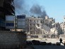 Обстрел боевиками одного из районов города Алеппо Обстрел боевиками одного из районов города Алеппо