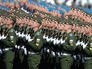 Парадные расчеты военнослужащих на генеральной репетиции военного парада Парадные расчеты военнослужащих на генеральной репетиции военного парада