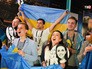 Украинские болельщики на конкурсе "Евровидение" Украинские болельщики на конкурсе "Евровидение"