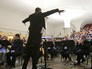 Ночной оперный концерт на станции метро "Кропоткинская" Ночной оперный концерт на станции метро "Кропоткинская"