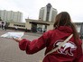 Уличная агитация в Москве перед предварительным партийным голосованием "Единой России" Уличная агитация в Москве перед предварительным партийным голосованием "Единой России"