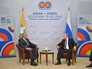 Президент Российской Федерации Владимир Путин и президент Республики Мьянма Тхин Чжо Президент Российской Федерации Владимир Путин и президент Республики Мьянма Тхин Чжо