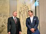 Владимир Путин и Алексис Ципрас во время посещения Музея византийского и христианского искусства Афин Владимир Путин и Алексис Ципрас во время посещения Музея византийского и христианского искусства Афин
