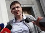 Надежда Савченко во время общения с журналистами Надежда Савченко во время общения с журналистами