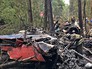 На месте крушения истребителя Су-27 в Подмосковье На месте крушения истребителя Су-27 в Подмосковье