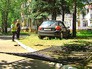 Автомобиль пробил забор школы Автомобиль пробил забор школы