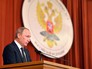Президент России Владимир Путин выступает перед российскими дипломатами Президент России Владимир Путин выступает перед российскими дипломатами