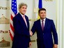 Джон Керри и Владимир Гройсман Джон Керри и Владимир Гройсман