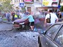 Последствия взрыва автомобиля с журналистом Павлом Шереметом Последствия взрыва автомобиля с журналистом Павлом Шереметом