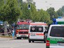 Полиция и скорая помощь на месте происшествия в Ансбахе, Германия Полиция и скорая помощь на месте происшествия в Ансбахе, Германия