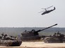 Танки Т-80, самоходная артиллерийская установка (САУ) "Мста-С" и боевой вертолет Ка-52 "Аллигатор" на церемонии открытия "Армейских международных игр - 2016" Танки Т-80, самоходная артиллерийская установка (САУ) "Мста-С" и боевой вертолет Ка-52 "Аллигатор" на церемонии открытия "Армейских международных игр - 2016"