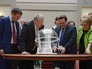 Во время жеребьёвки для определения порядка размещения наименований и эмблем политических партий в избирательном бюллетене Во время жеребьёвки для определения порядка размещения наименований и эмблем политических партий в избирательном бюллетене