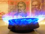 Украинские гривны и газовая горелка Украинские гривны и газовая горелка