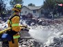 Пожарные США на месте возгорания Пожарные США на месте возгорания