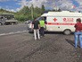 Скорая помощь на месте нападения на пост ДПС на Щелковском шоссе Скорая помощь на месте нападения на пост ДПС на Щелковском шоссе