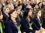 Российские олимпийцы во время поздравления в Кремле Российские олимпийцы во время поздравления в Кремле
