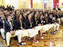 Российские олимпийцы во время поздравления в Кремле Российские олимпийцы во время поздравления в Кремле