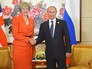 Президент России Владимир Путин и премьер-министр Великобритании Тереза Мэй Президент России Владимир Путин и премьер-министр Великобритании Тереза Мэй