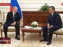 Президент России Владимир Путин во время встречи с премьером Узбекистана Шавкатом Мирзиёевым в Самарканде Президент России Владимир Путин во время встречи с премьером Узбекистана Шавкатом Мирзиёевым в Самарканде
